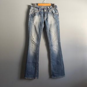 MISS ME DISTRESSED BOOT CUT JEAN